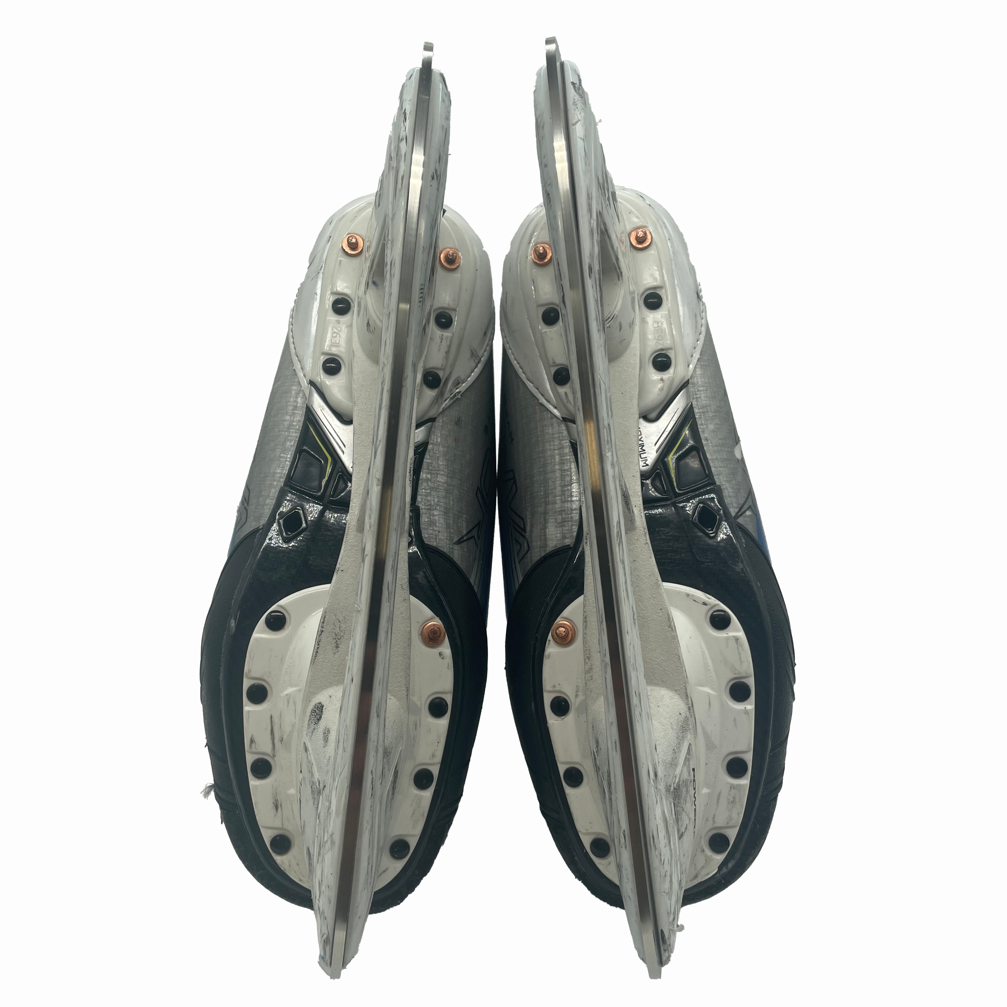 Bauer Vapor Hyperlite 2 - Patins de hockey Pro Stock d'occasion - Taille 7D (bleu)